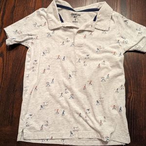 Osh Kosh baseball polo shirt, size 6